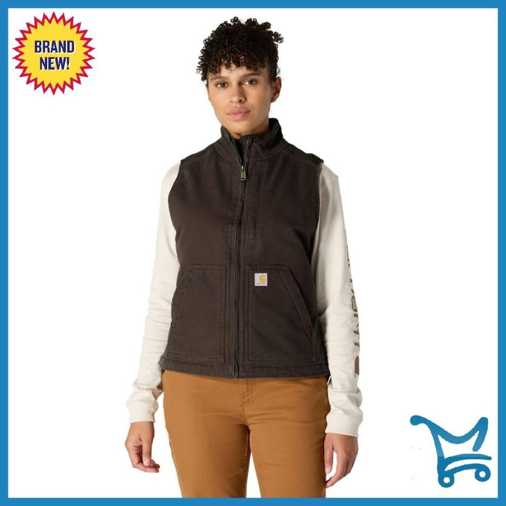 Relaxed Fit Sherpa-Lined Duck Vest Women's Warm Layer